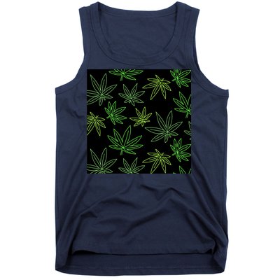 Cannabis Pattern Tank Top