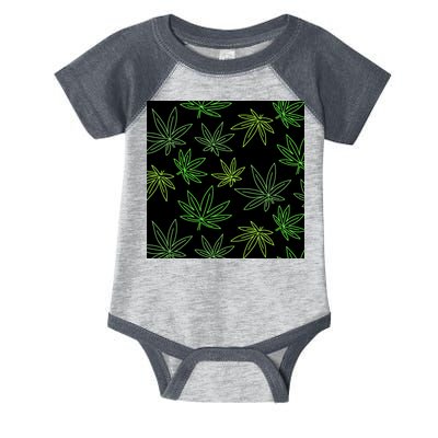 Cannabis Pattern Infant Baby Jersey Bodysuit