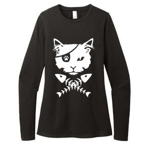 Cute pirate cat funny Womens CVC Long Sleeve Shirt