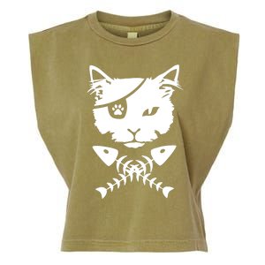 Cute pirate cat funny Garment-Dyed Women's Muscle Tee