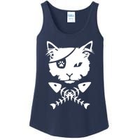 Cute pirate cat funny Ladies Essential Tank