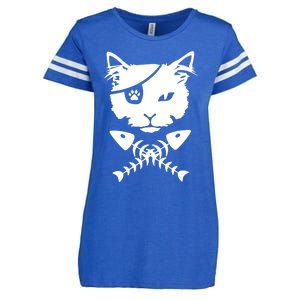 Cute pirate cat funny Enza Ladies Jersey Football T-Shirt