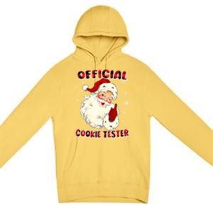 Christmas Plaid Cookie Tester Santa Hat Gift Premium Pullover Hoodie