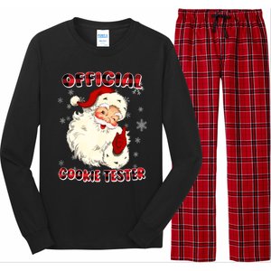 Christmas Plaid Cookie Tester Santa Hat Gift Long Sleeve Pajama Set