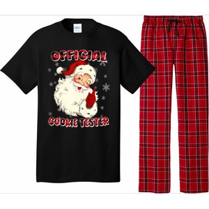 Christmas Plaid Cookie Tester Santa Hat Gift Pajama Set