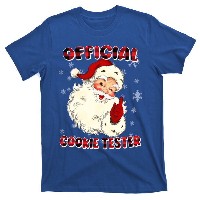 Christmas Plaid Cookie Tester Santa Hat Gift T-Shirt