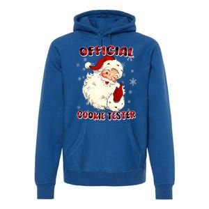 Christmas Plaid Cookie Tester Santa Hat Gift Premium Hoodie