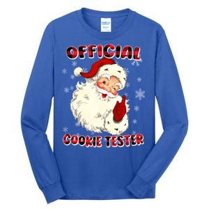 Christmas Plaid Cookie Tester Santa Hat Gift Tall Long Sleeve T-Shirt