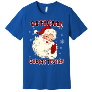 Christmas Plaid Cookie Tester Santa Hat Gift Premium T-Shirt