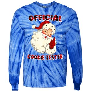 Christmas Plaid Cookie Tester Santa Hat Gift Tie-Dye Long Sleeve Shirt