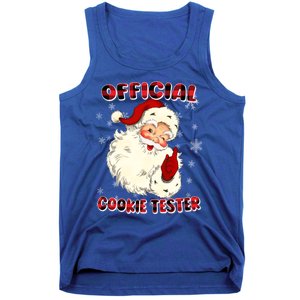 Christmas Plaid Cookie Tester Santa Hat Gift Tank Top