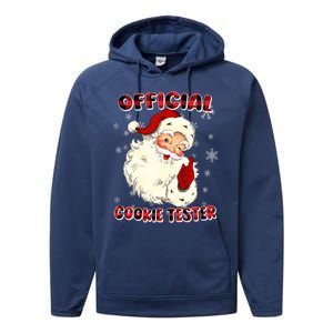 Christmas Plaid Cookie Tester Santa Hat Gift Performance Fleece Hoodie