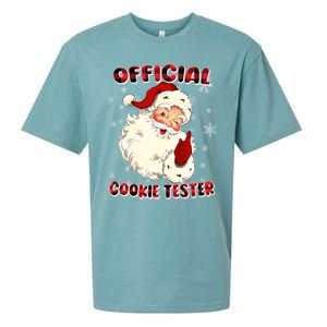 Christmas Plaid Cookie Tester Santa Hat Gift Sueded Cloud Jersey T-Shirt