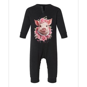 Cute Pig Infant Fleece One Piece