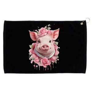 Cute Pig Grommeted Golf Towel