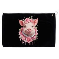 Cute Pig Grommeted Golf Towel