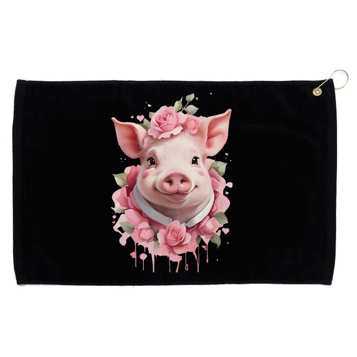 Cute Pig Grommeted Golf Towel