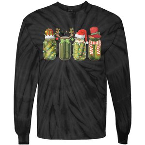 Christmas Pickle Canning Season Pickle Lovers Tie-Dye Long Sleeve Shirt