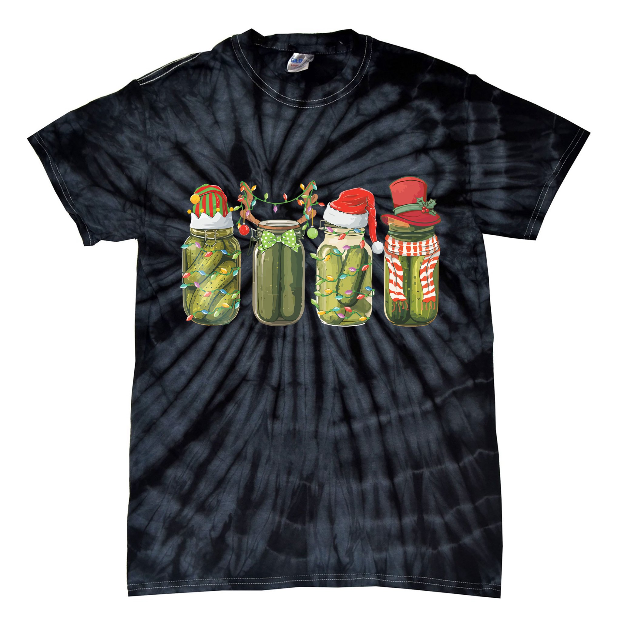 Christmas Pickle Canning Season Pickle Lovers Tie-Dye T-Shirt