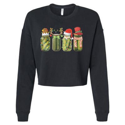 Christmas Pickle Canning Season Pickle Lovers Cropped Pullover Crew