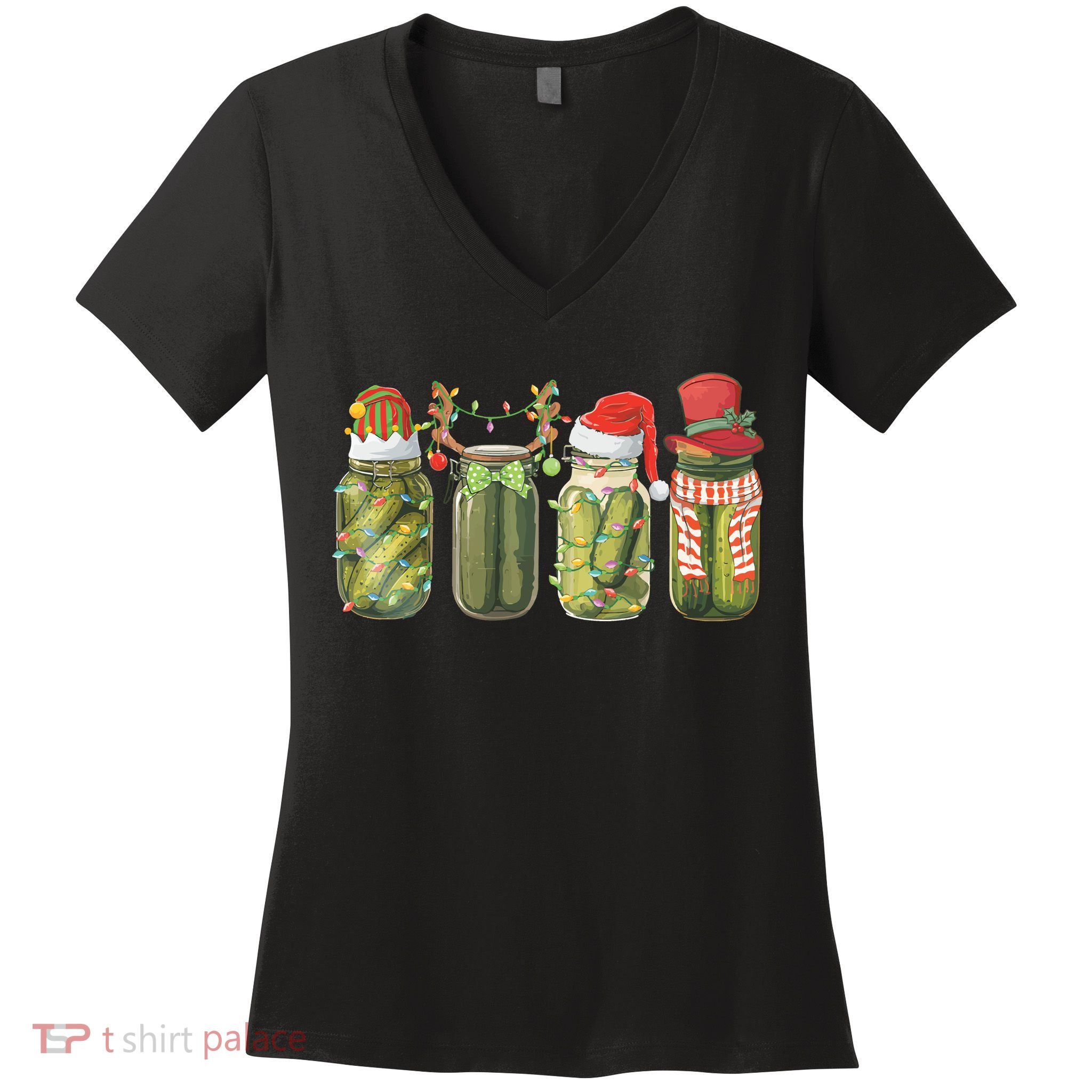 Christmas Pickle Canning Season Pickle Lovers Women's V-Neck T-Shirt