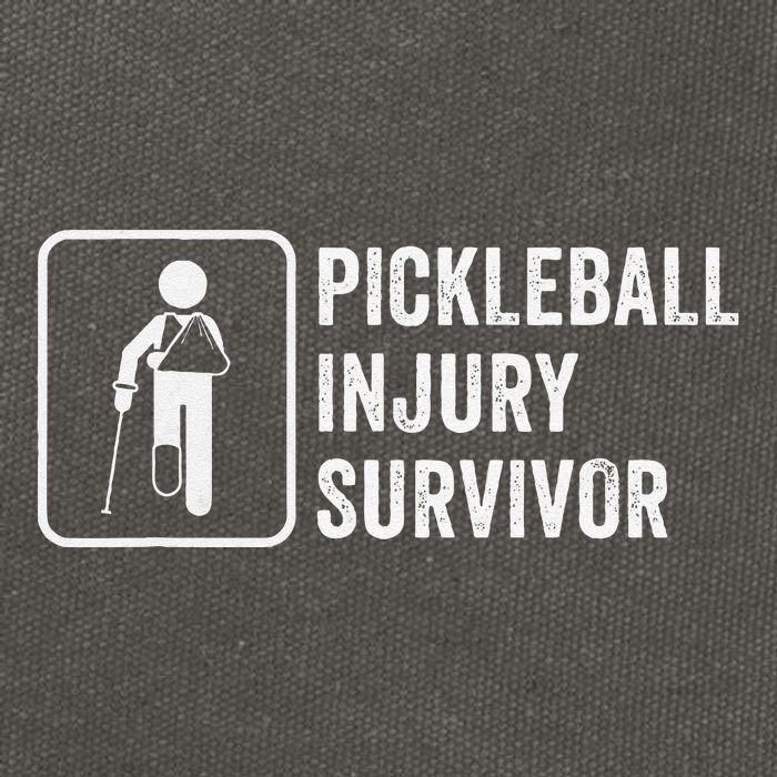 Cool Pickleball Coach With Saying Pickleball Injury Survivor Cotton Canvas Backpack