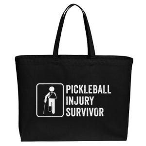 Cool Pickleball Coach With Saying Pickleball Injury Survivor Cotton Canvas Jumbo Tote