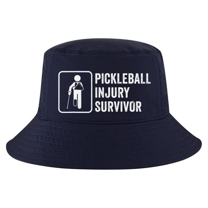 Cool Pickleball Coach With Saying Pickleball Injury Survivor Cool Comfort Performance Bucket Hat