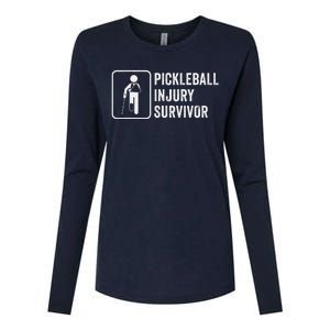 Cool Pickleball Coach With Saying Pickleball Injury Survivor Womens Cotton Relaxed Long Sleeve T-Shirt