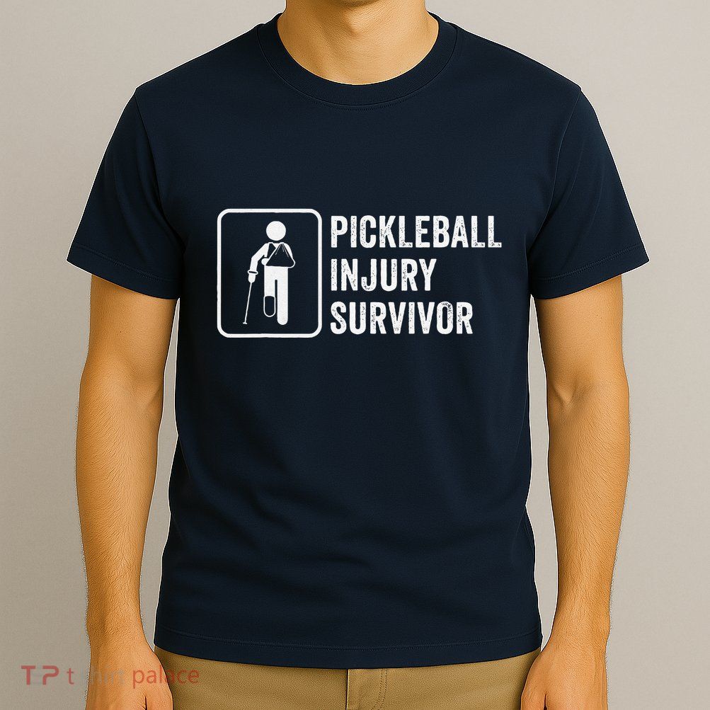 Cool Pickleball Coach With Saying Pickleball Injury Survivor T-Shirt