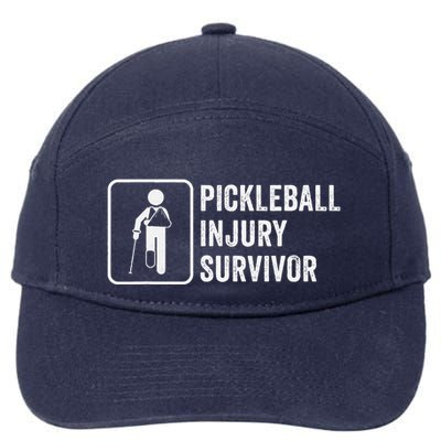 Cool Pickleball Coach With Saying Pickleball Injury Survivor 7-Panel Snapback Hat