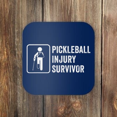 Cool Pickleball Coach With Saying Pickleball Injury Survivor Coaster