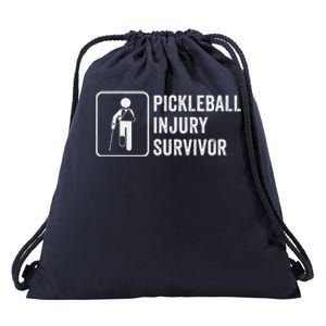 Cool Pickleball Coach With Saying Pickleball Injury Survivor Drawstring Bag