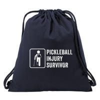 Cool Pickleball Coach With Saying Pickleball Injury Survivor Drawstring Bag