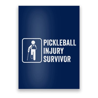 Cool Pickleball Coach With Saying Pickleball Injury Survivor Poster