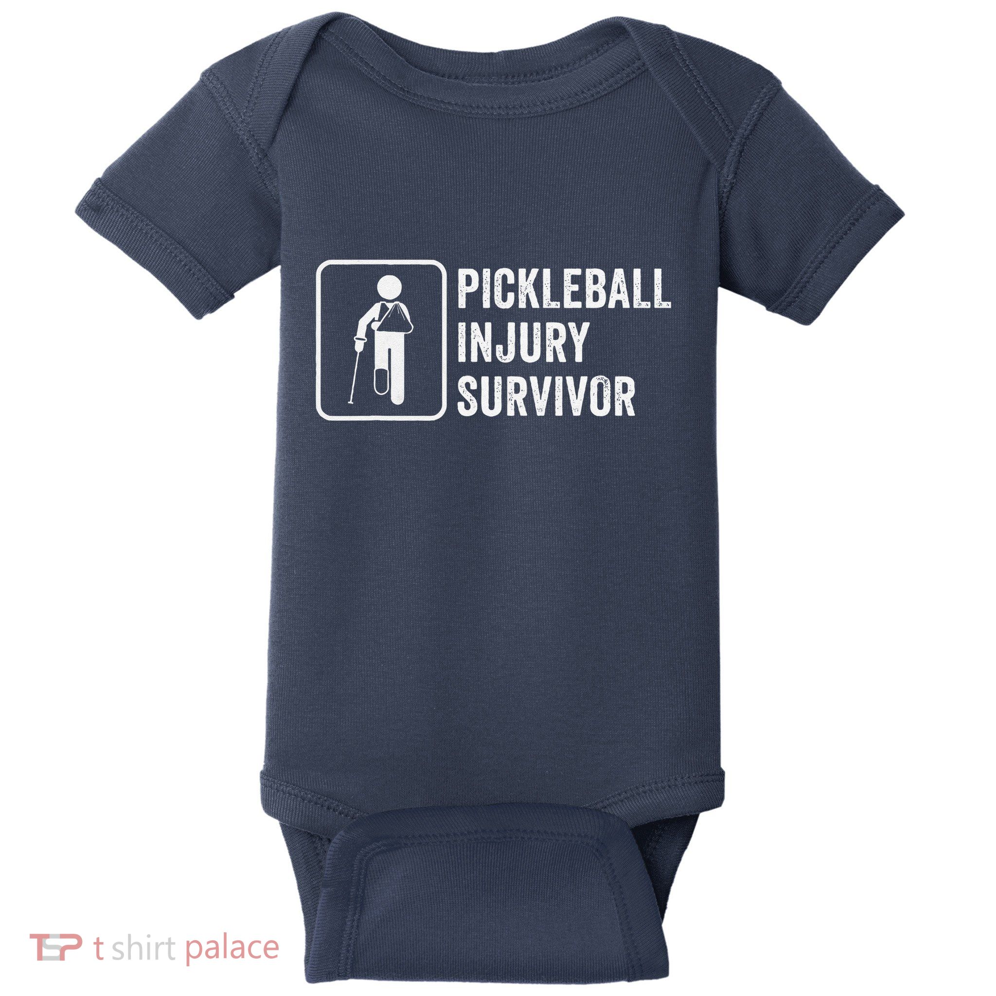 Cool Pickleball Coach With Saying Pickleball Injury Survivor Baby Bodysuit
