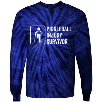 Cool Pickleball Coach With Saying Pickleball Injury Survivor Tie-Dye Long Sleeve Shirt