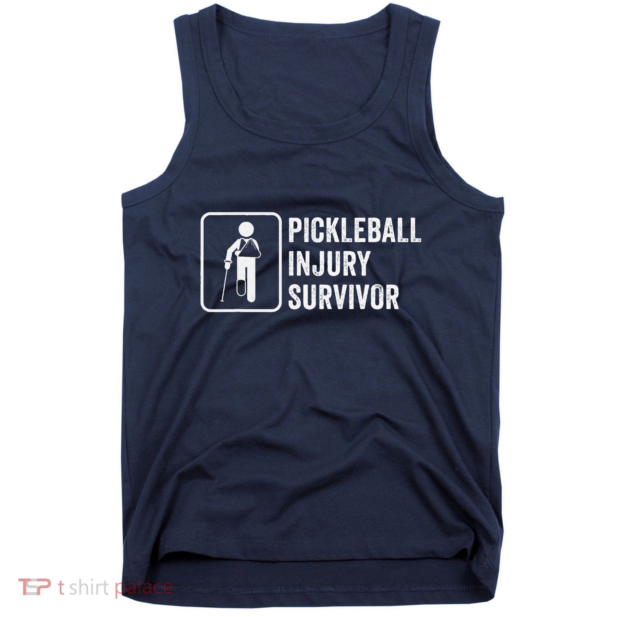 Cool Pickleball Coach With Saying Pickleball Injury Survivor Tank Top