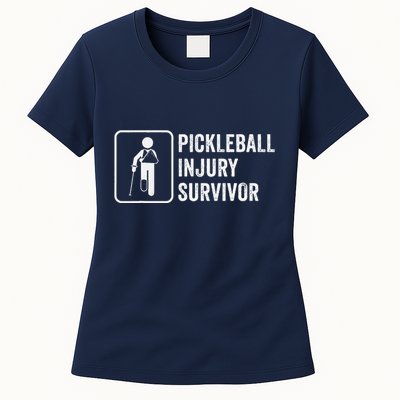 Cool Pickleball Coach With Saying Pickleball Injury Survivor Womens T-Shirt
