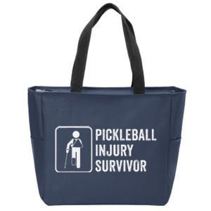 Cool Pickleball Coach With Saying Pickleball Injury Survivor Zip Tote Bag