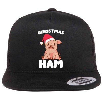 Christmas Pig Christmas Ham Cute Santa Pig Funny Christmas Gift Flatbill Hat