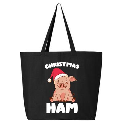 Christmas Pig Christmas Ham Cute Santa Pig Funny Christmas Gift 25L Jumbo Tote