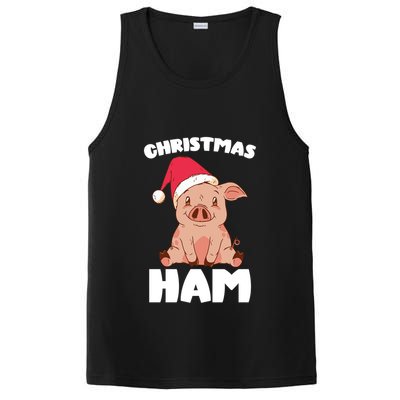 Christmas Pig Christmas Ham Cute Santa Pig Funny Christmas Gift PosiCharge Competitor Tank