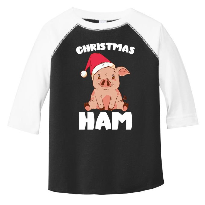 Christmas Pig Christmas Ham Cute Santa Pig Funny Christmas Gift Toddler Fine Jersey T-Shirt