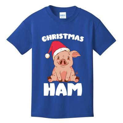 Christmas Pig Christmas Ham Cute Santa Pig Funny Christmas Gift Kids T-Shirt