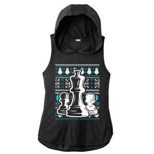 Chess Pieces Christmas Checkmate Tactics Castling Player Ladies PosiCharge Tri-Blend Wicking Draft Hoodie Tank