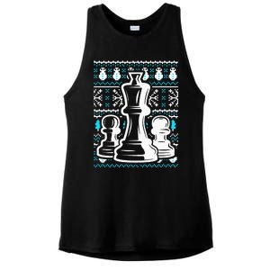 Chess Pieces Christmas Checkmate Tactics Castling Player Ladies PosiCharge Tri-Blend Wicking Tank