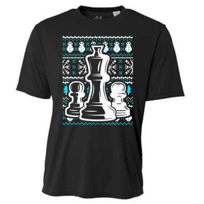 Chess Pieces Christmas Checkmate Tactics Castling Player Cooling Performance Crew T-Shirt