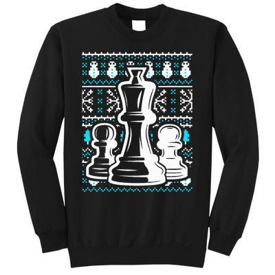 Chess Pieces Christmas Checkmate Tactics Castling Player Sweatshirt