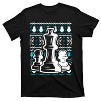 Chess Pieces Christmas Checkmate Tactics Castling Player T-Shirt